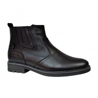 Ghete barbati, casual, din piele naturala, fermoar, imblanite, SCV5000N